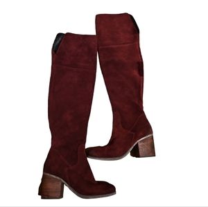 Hinge by Nordstrom Over The Knee Boots Wine